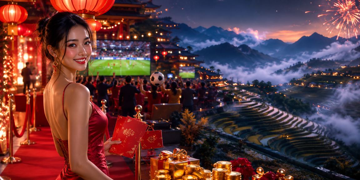 Không khí lễ hội tại Sapa với phong bao đỏ và đèn lồng, gợi nhớ không khí thưởng tết và nhận thưởng đặc biệt